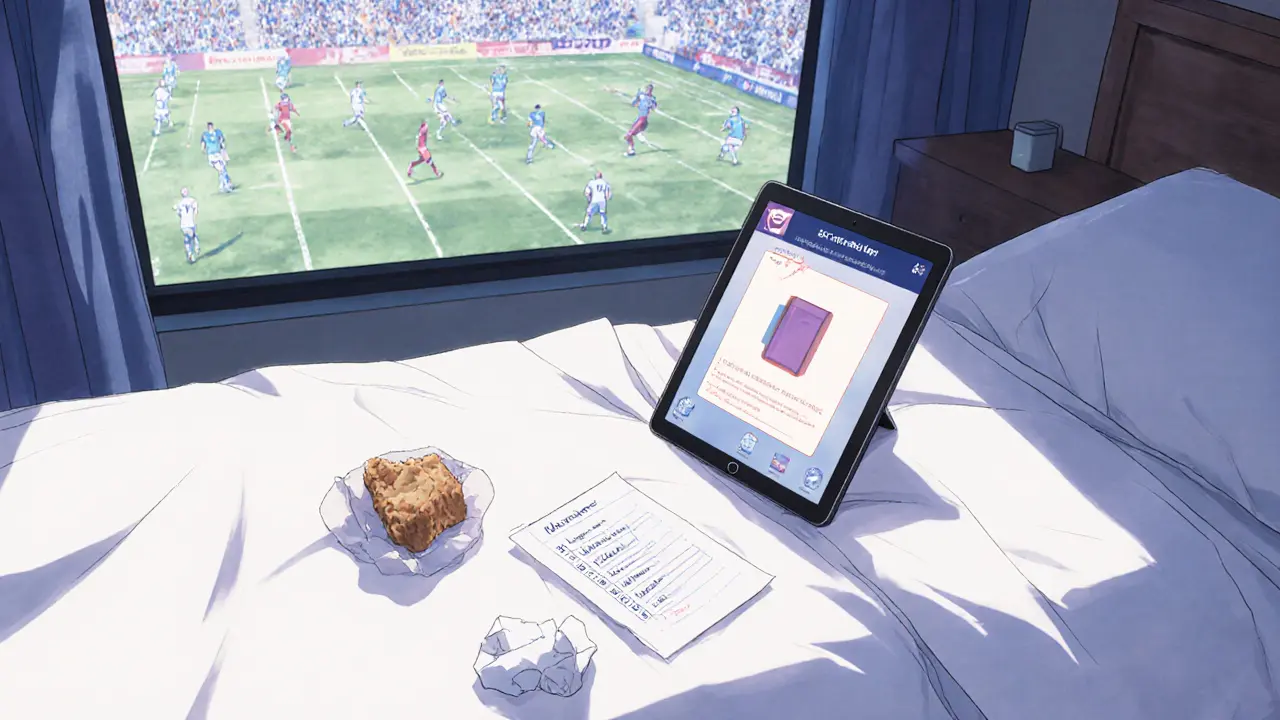 An empty room with a glowing NFT box beside crumpled notes, moonlight highlighting quiet disappointment.