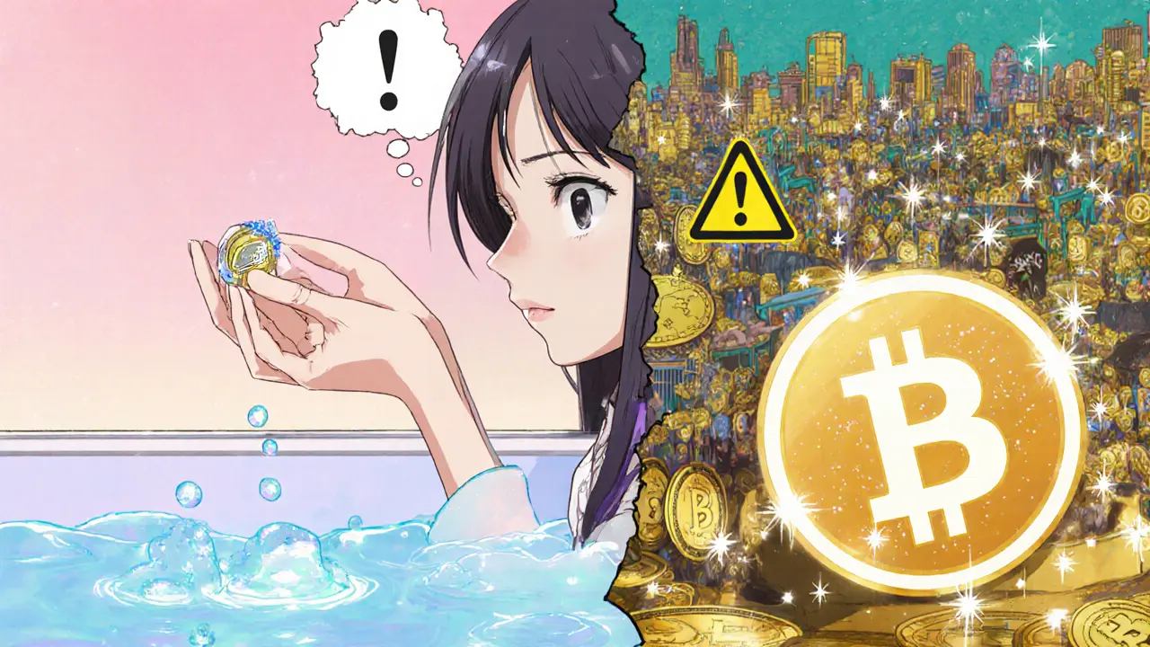 Split scene showing tiny KnightSwap pool versus large PancakeSwap market.