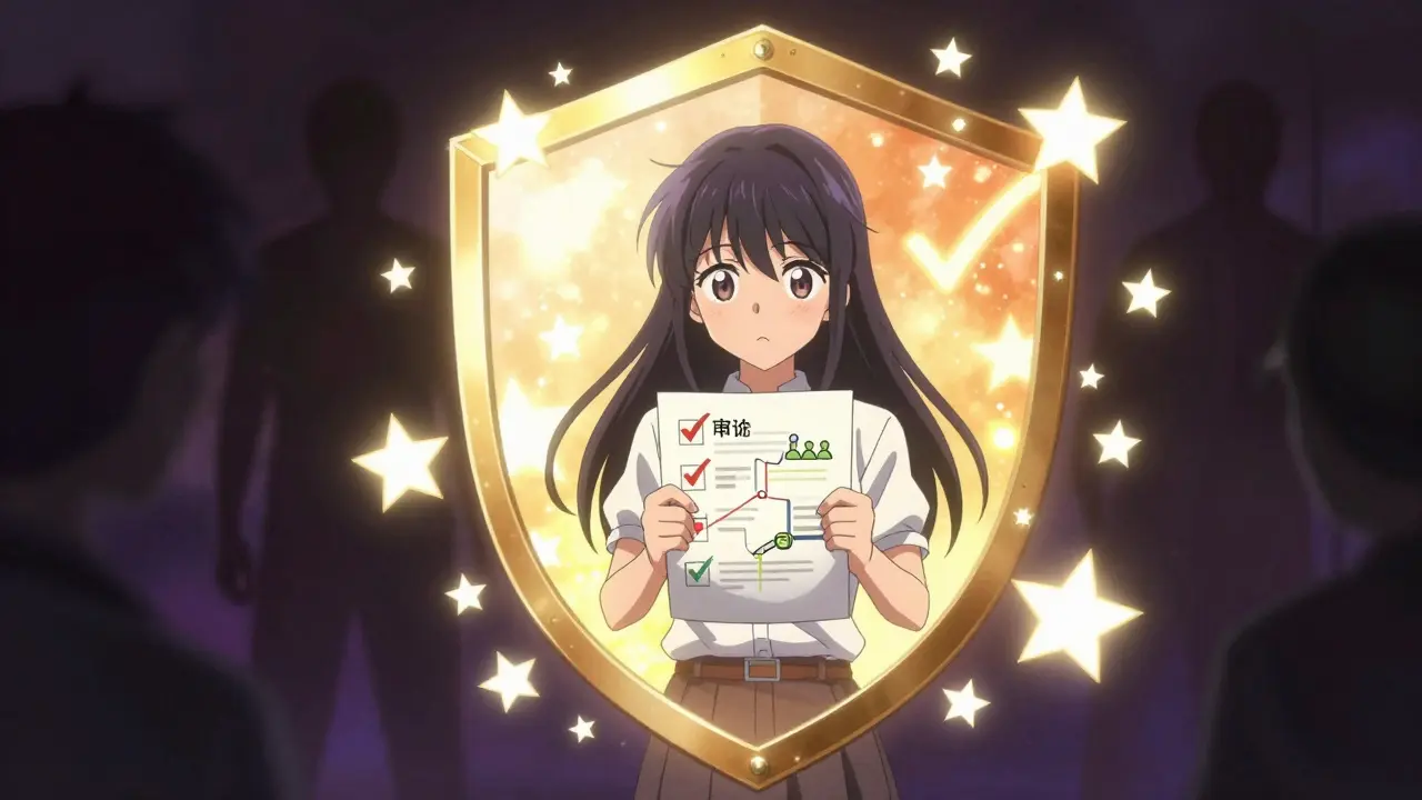 Anime investor protected by shield against crypto scam shadows