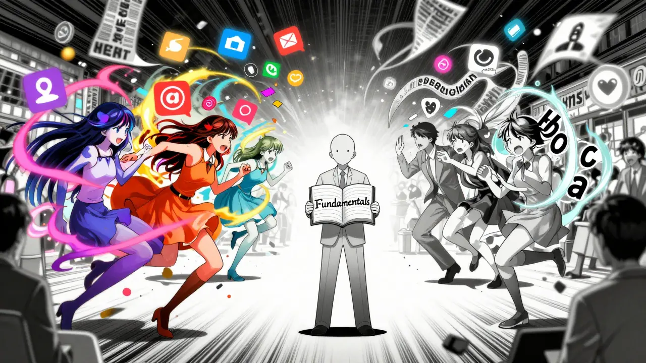 Manga scene showing sentiment overpowering logical analysis
