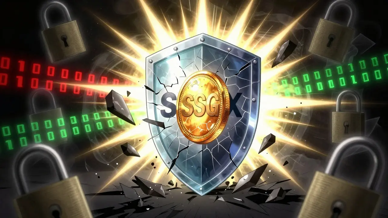 Manga scene showing SSX token breaking and SSG emerging