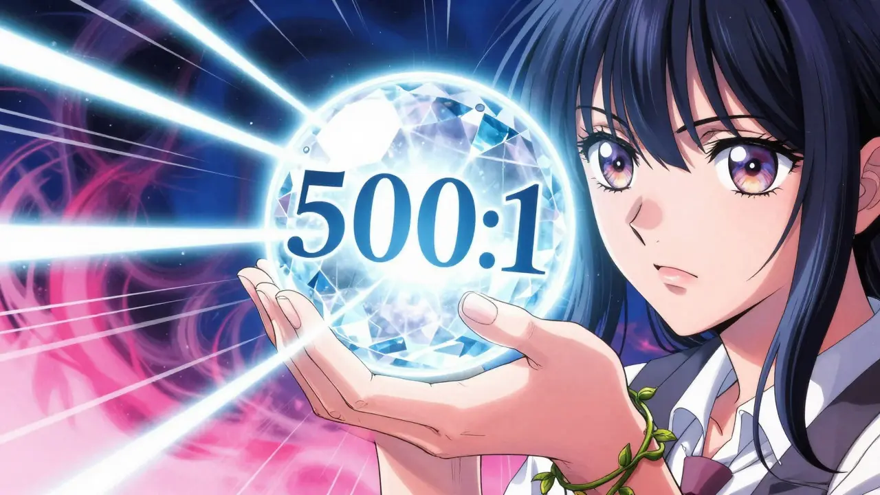 Shoujo manga hands holding a glowing orb representing high leverage risk