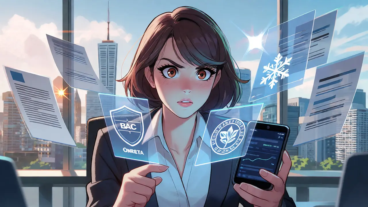 Young professional checking crypto exchange authorization across Canadian provinces